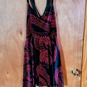 Blackmilk Venomous Velvet Dark Magic strappy dress BNWT